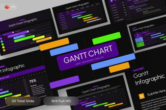 Gantt Chart Infographics PowerPoint Template